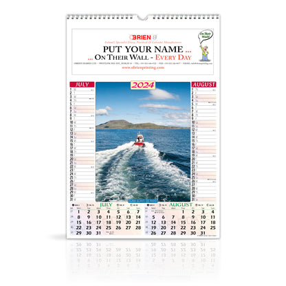 40 Shades of Green - Large Wirebound Custom Corporate Calendar