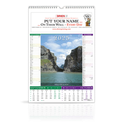 40 Shades of Green - Large Wirebound Custom Corporate Calendar