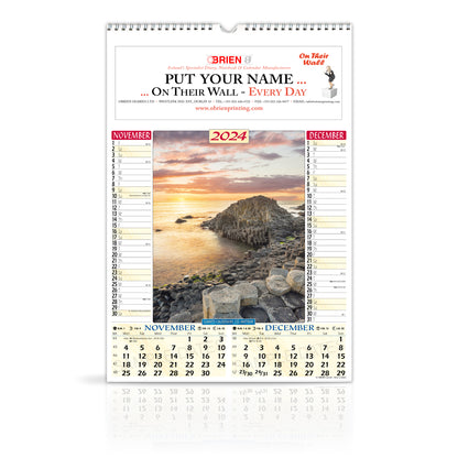 40 Shades of Green - Large Wirebound Custom Corporate Calendar