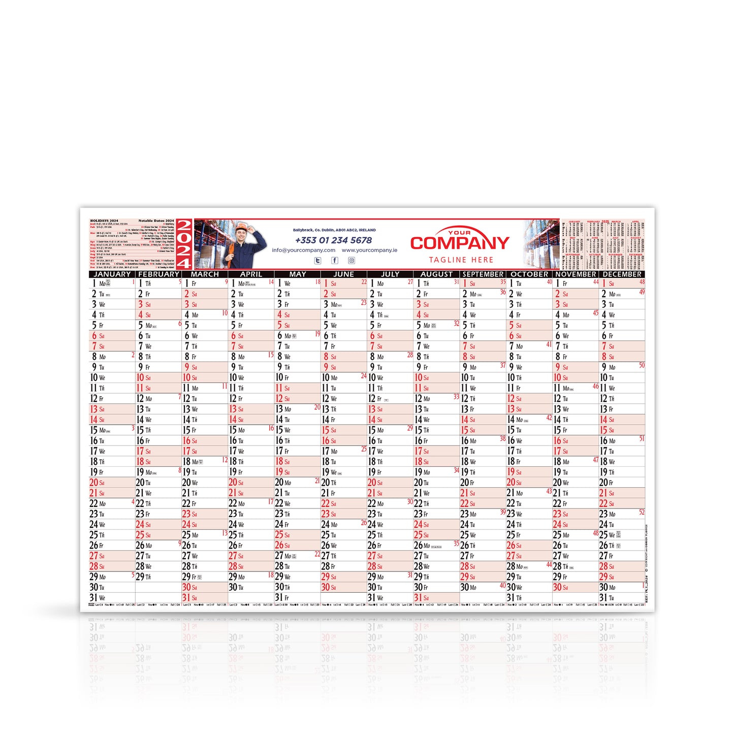 A2 or A3 Wall Planner - Extra Large Custom Corporate Planner