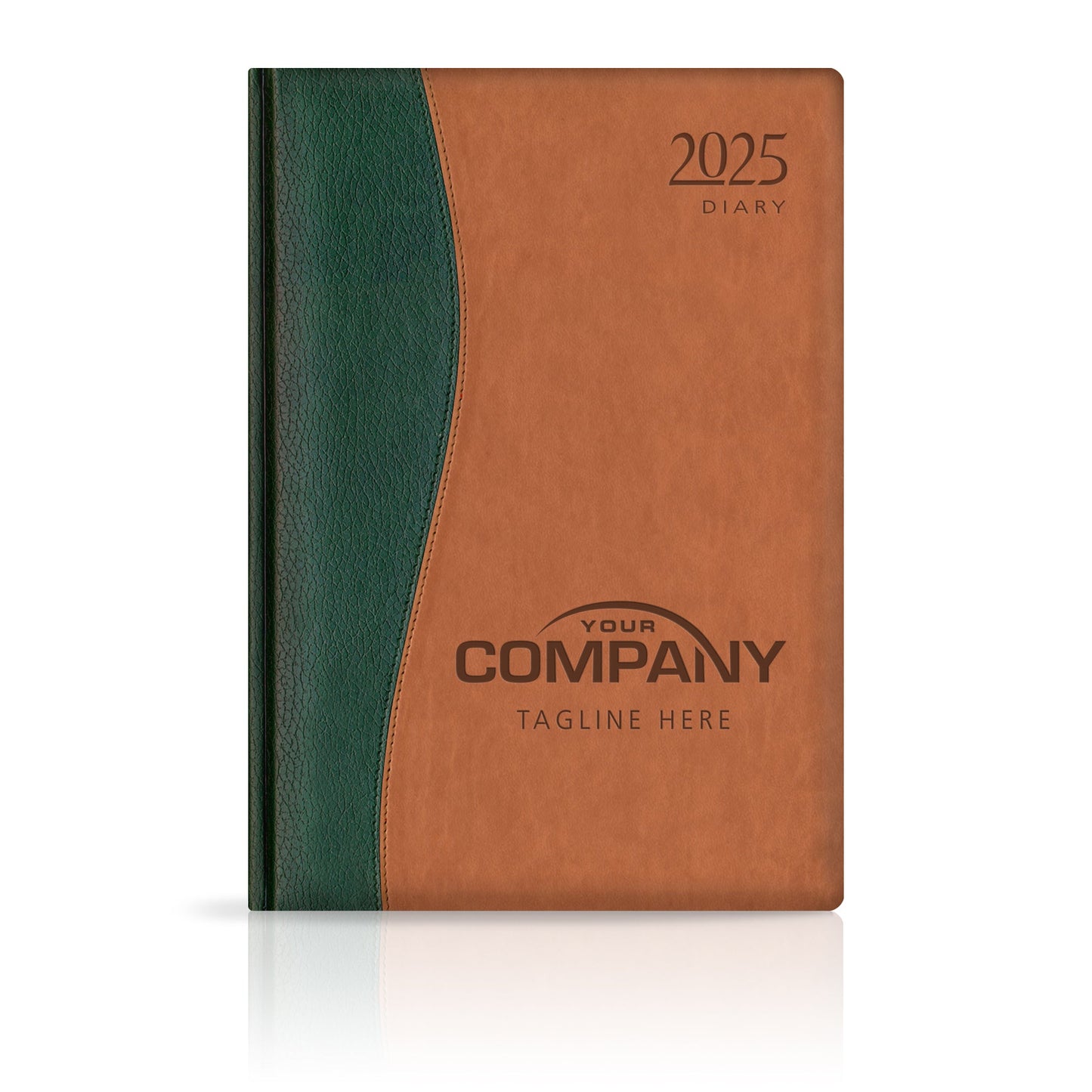 A4 Duotone 'Stitched' Padded Custom Corporate Diary