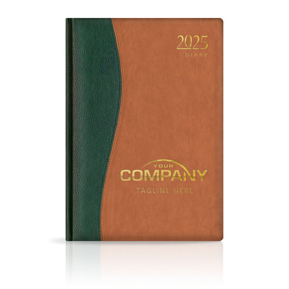 A4 Duotone 'Stitched' Padded Custom Corporate Diary