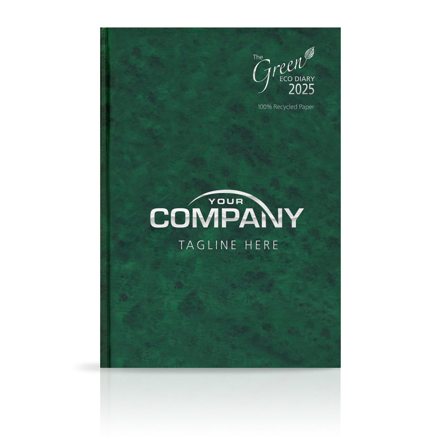 A4 'The Green Eco' Hardback or Padded Custom Corporate Diary