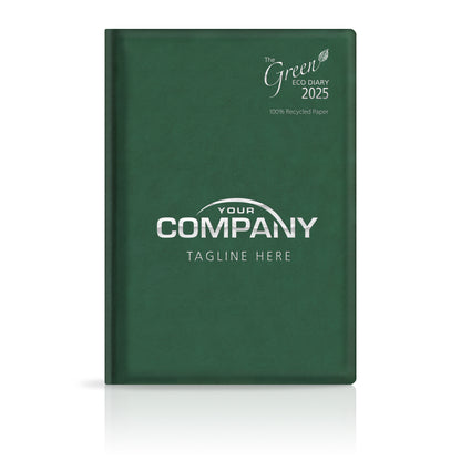 A4 'The Green Eco' Hardback or Padded Custom Corporate Diary