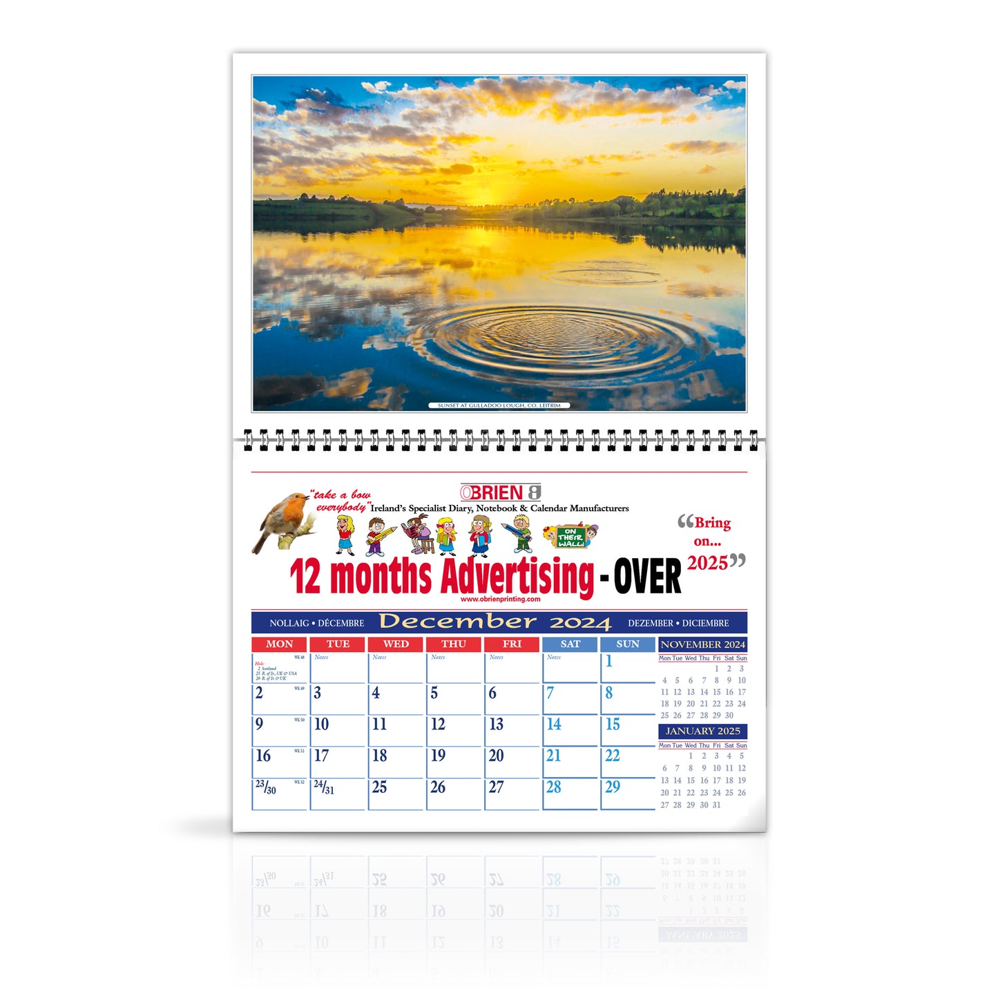 Moods of Ireland - LoPost Edition Wirebound Custom Corporate Calendar