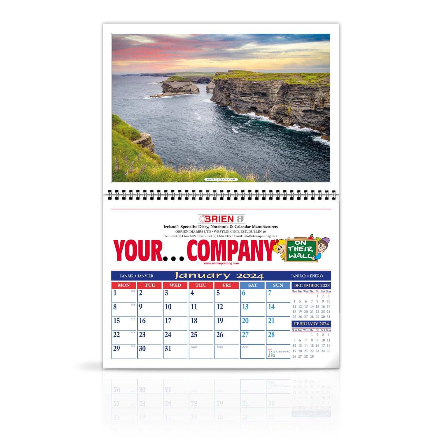 Moods of Ireland - LoPost Edition Wirebound Custom Corporate Calendar