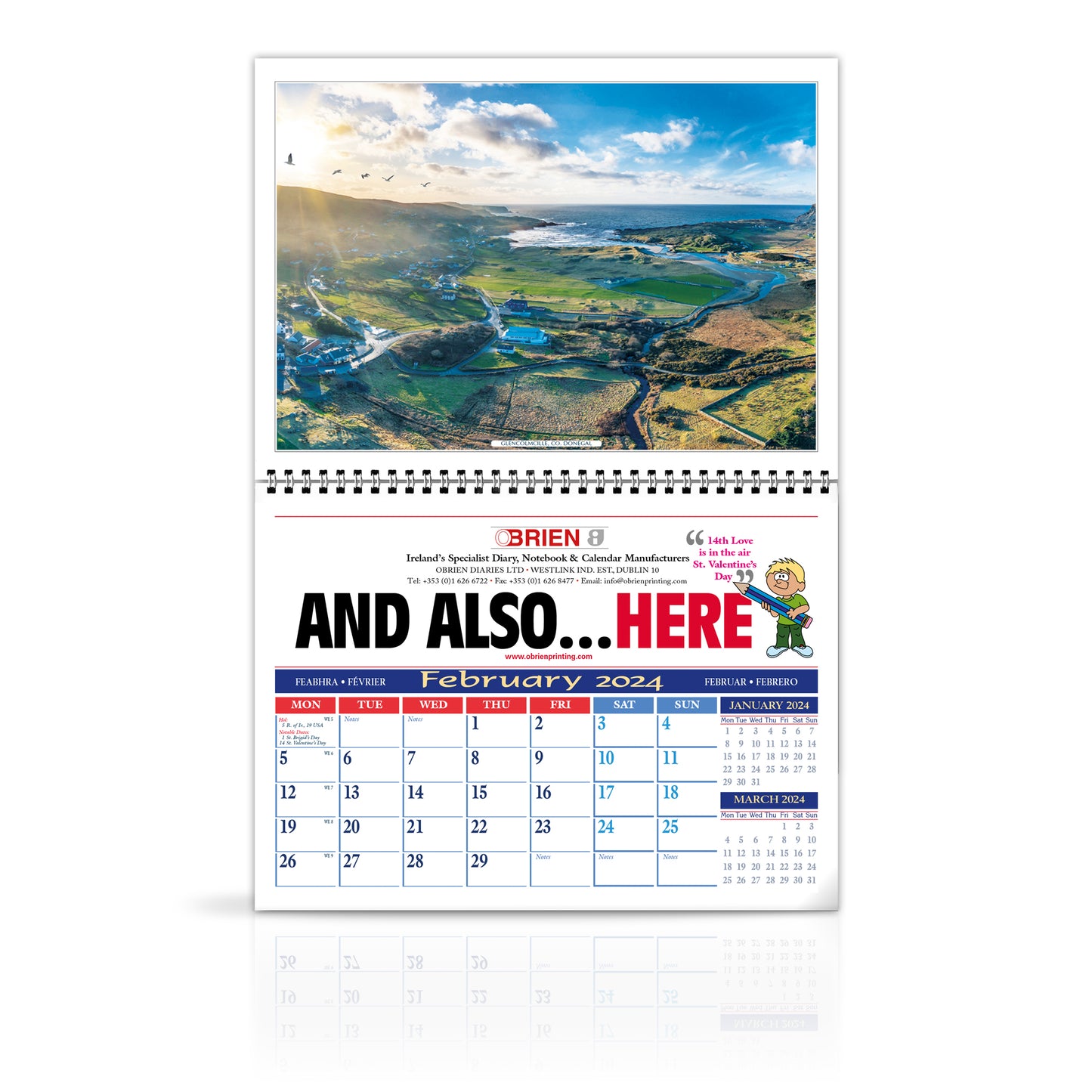 Moods of Ireland - LoPost Edition Wirebound Custom Corporate Calendar