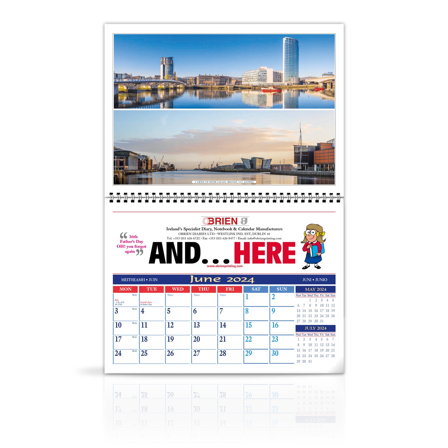 Moods of Ireland - LoPost Edition Wirebound Custom Corporate Calendar