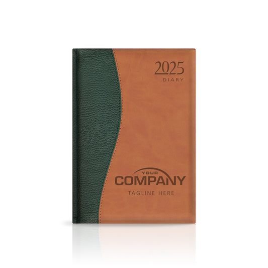 A5 Duotone 'Stitched' Padded Custom Corporate Diary