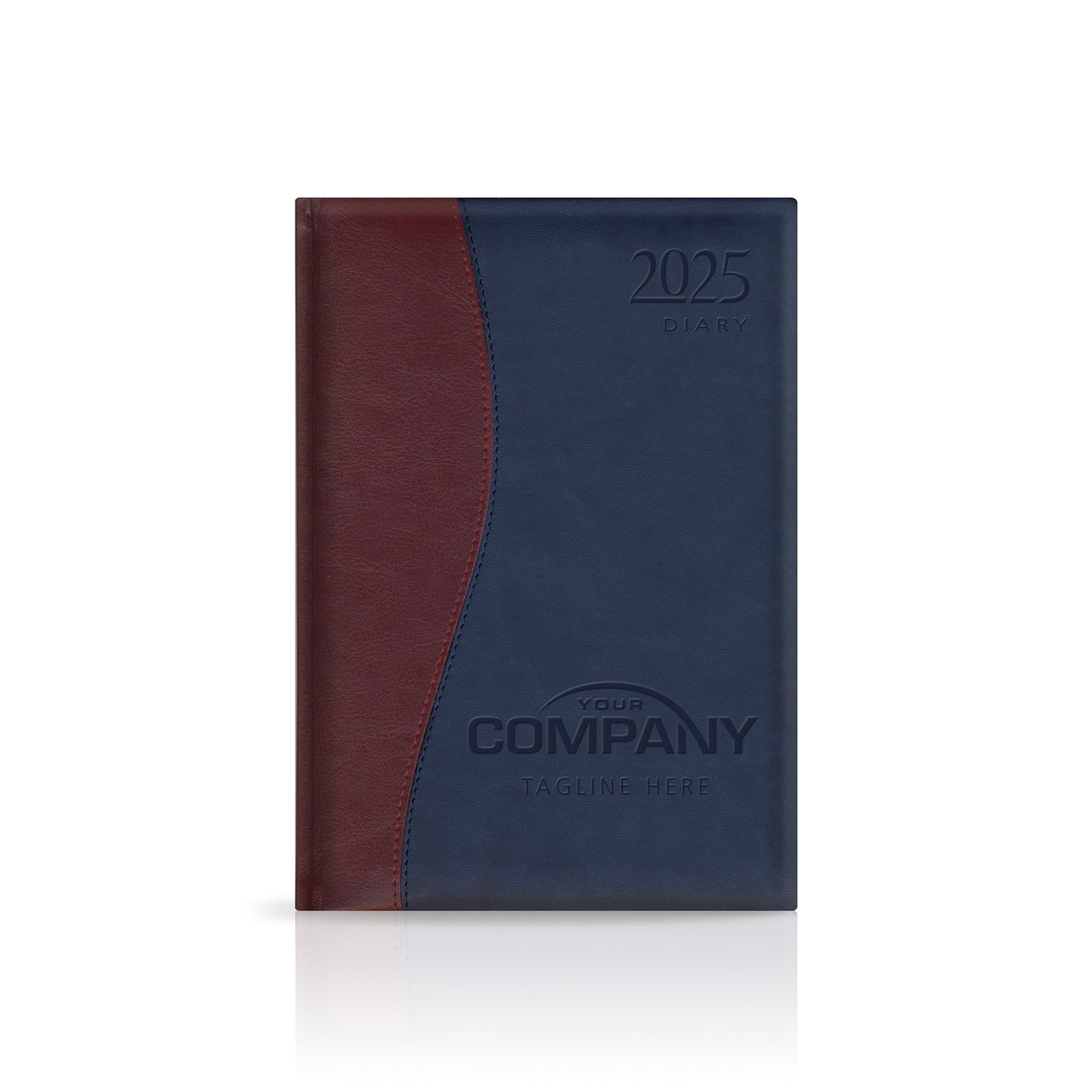 A5 Duotone 'Stitched' Padded Custom Corporate Diary