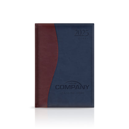 A5 Duotone 'Stitched' Padded Custom Corporate Diary