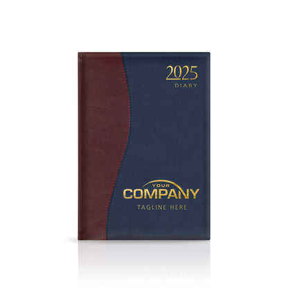 A5 Duotone 'Stitched' Padded Custom Corporate Diary