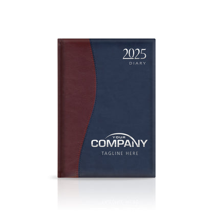 A5 Duotone 'Stitched' Padded Custom Corporate Diary