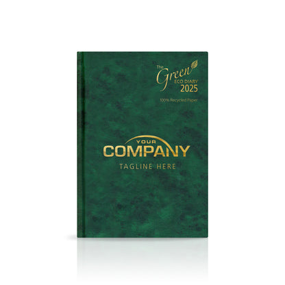 A5 'The Green Eco' Hardback or Padded Custom Corporate Diary