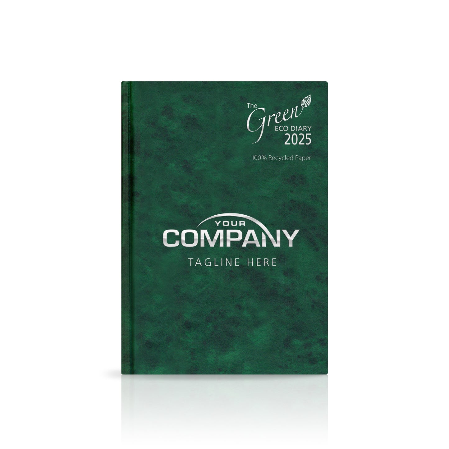 A5 'The Green Eco' Hardback or Padded Custom Corporate Diary