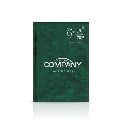 A5 'The Green Eco' Hardback or Padded Custom Corporate Diary