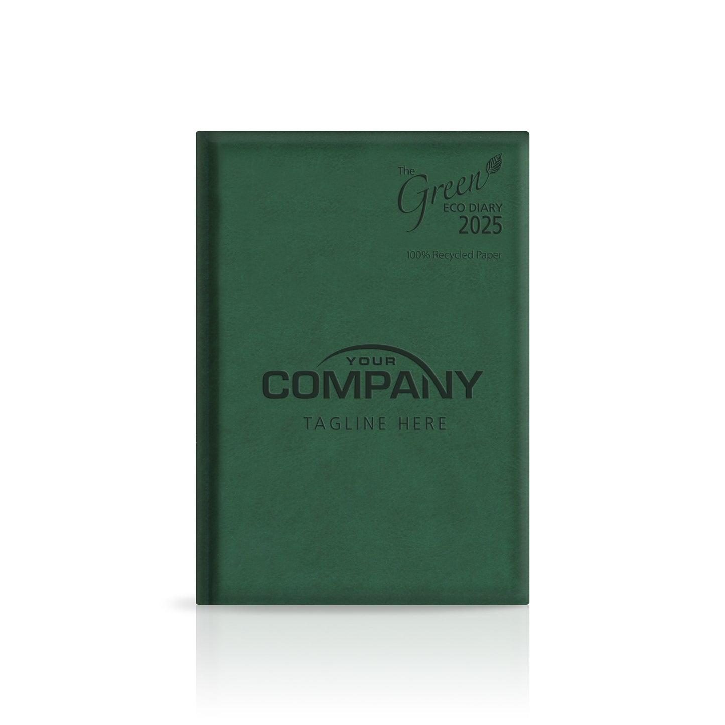 A5 'The Green Eco' Hardback or Padded Custom Corporate Diary