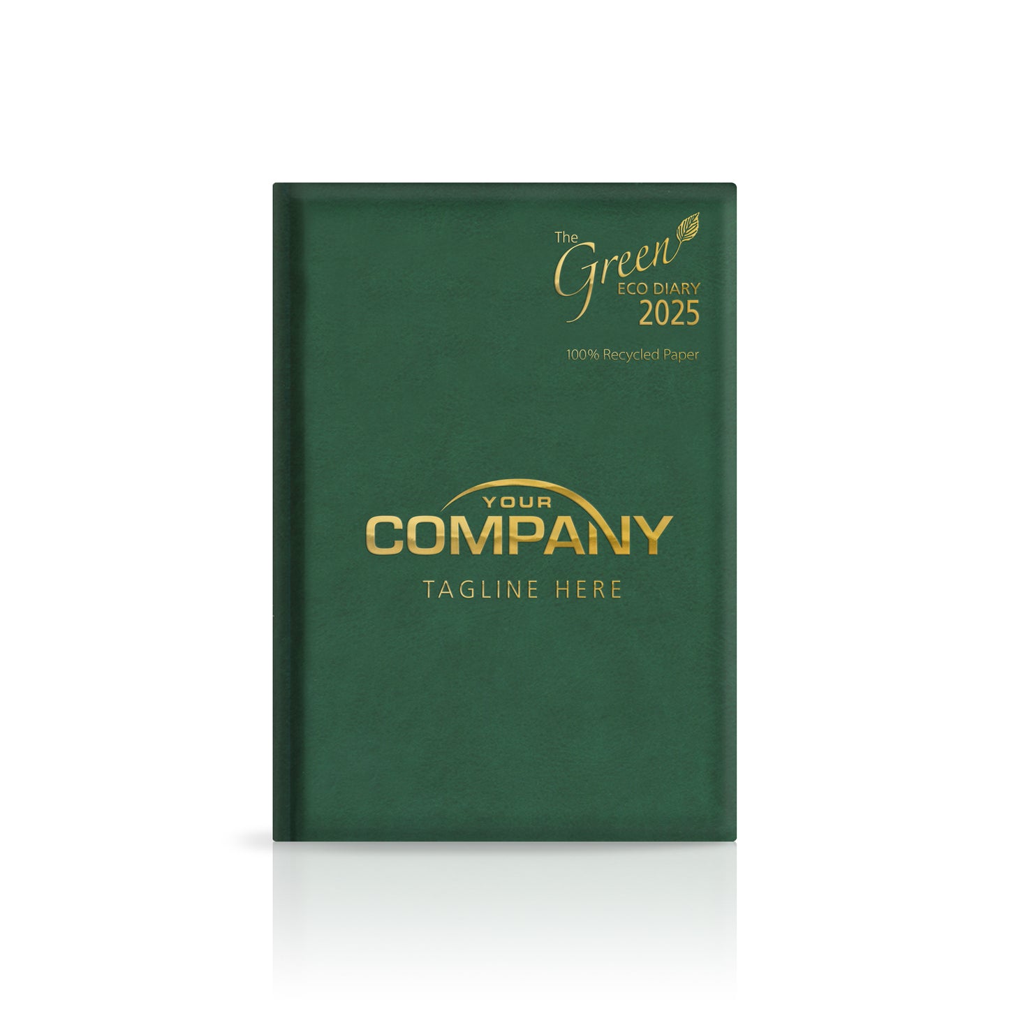 A5 'The Green Eco' Hardback or Padded Custom Corporate Diary