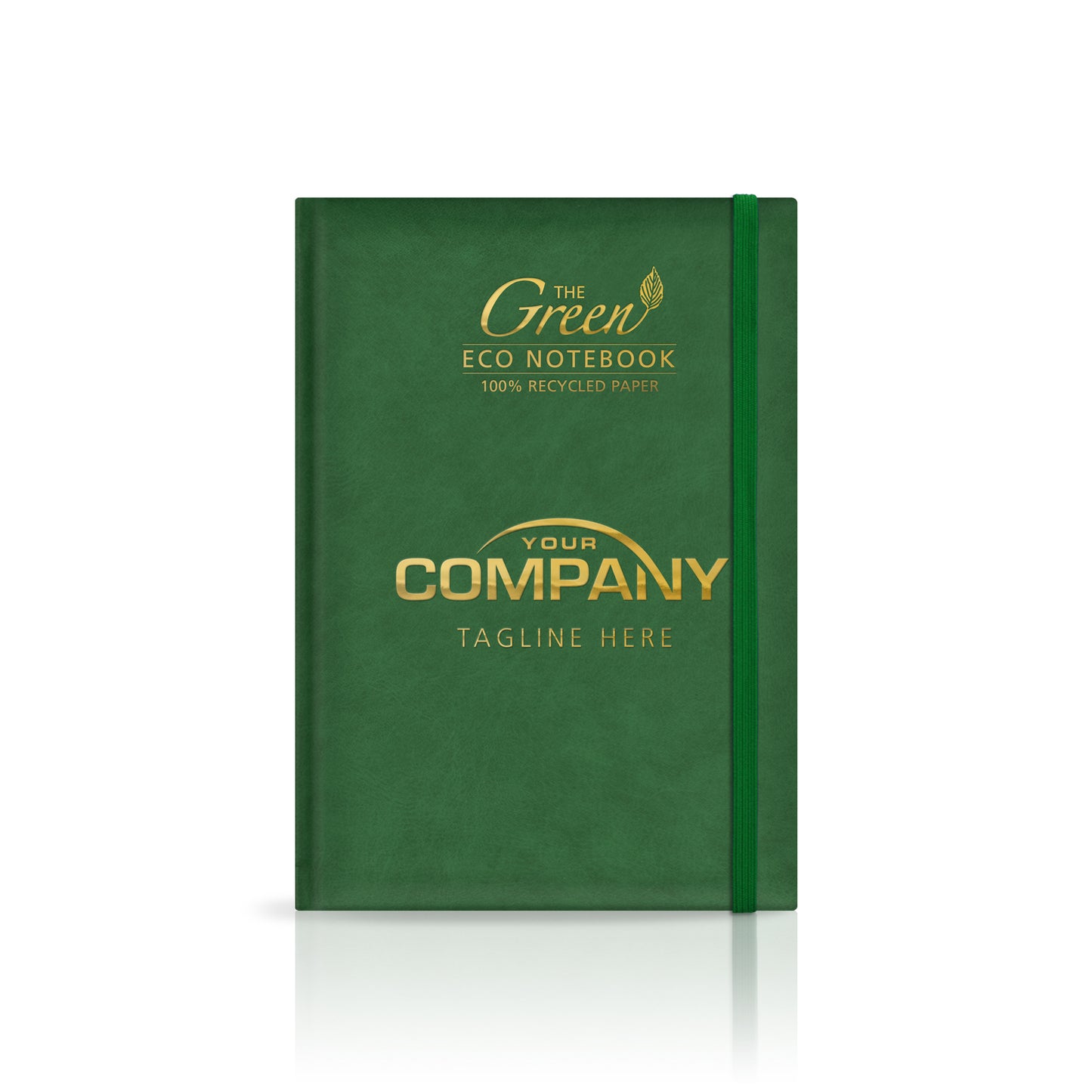 A5 'The Green Eco' Padded Custom Corporate Notebook