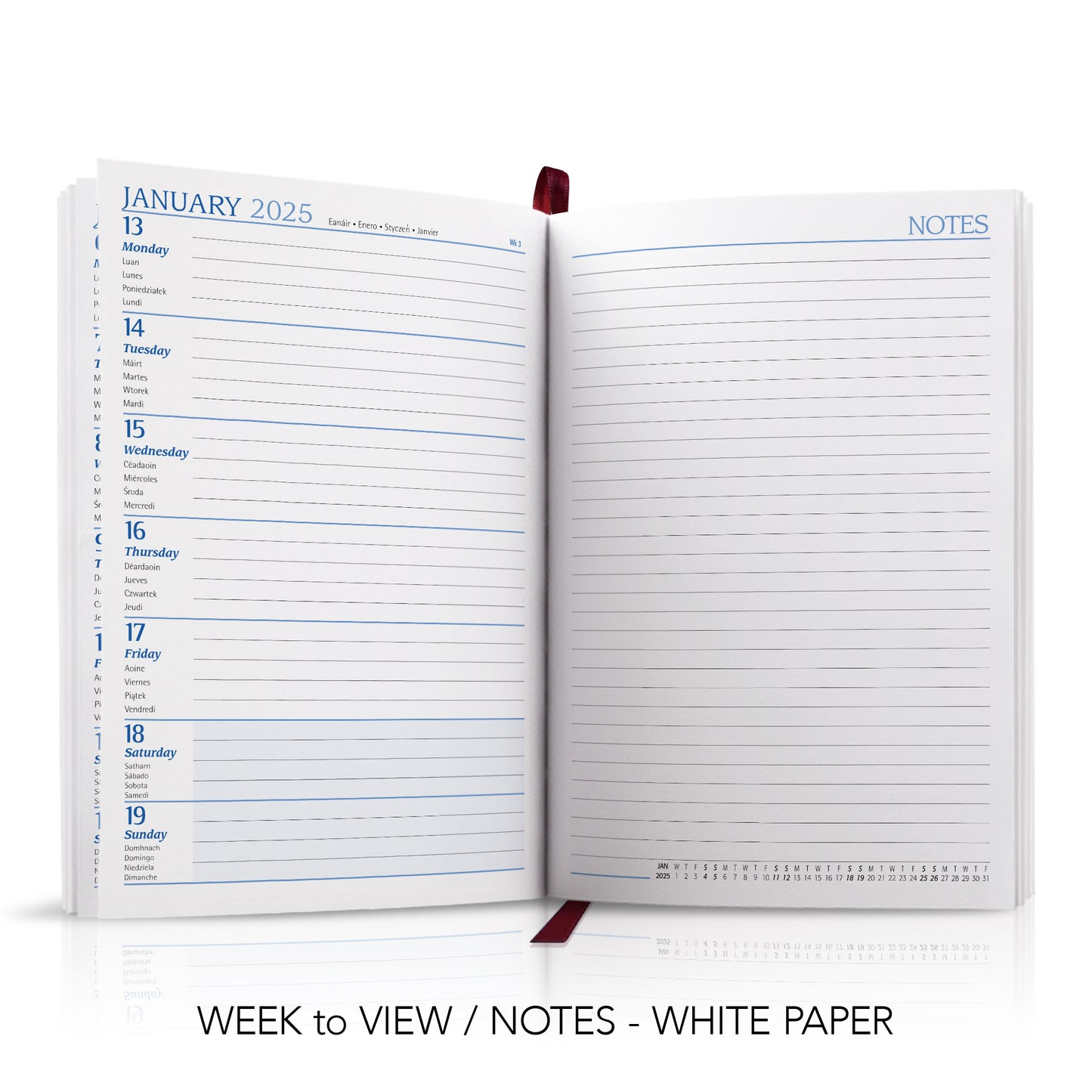 A5 Duotone 'Stitched' Padded Custom Corporate Diary