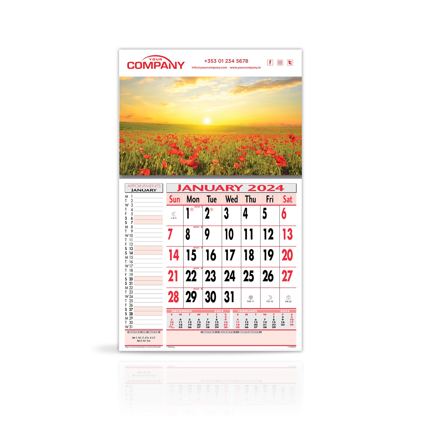 Large Pad - Sewn Custom Corporate Calendar