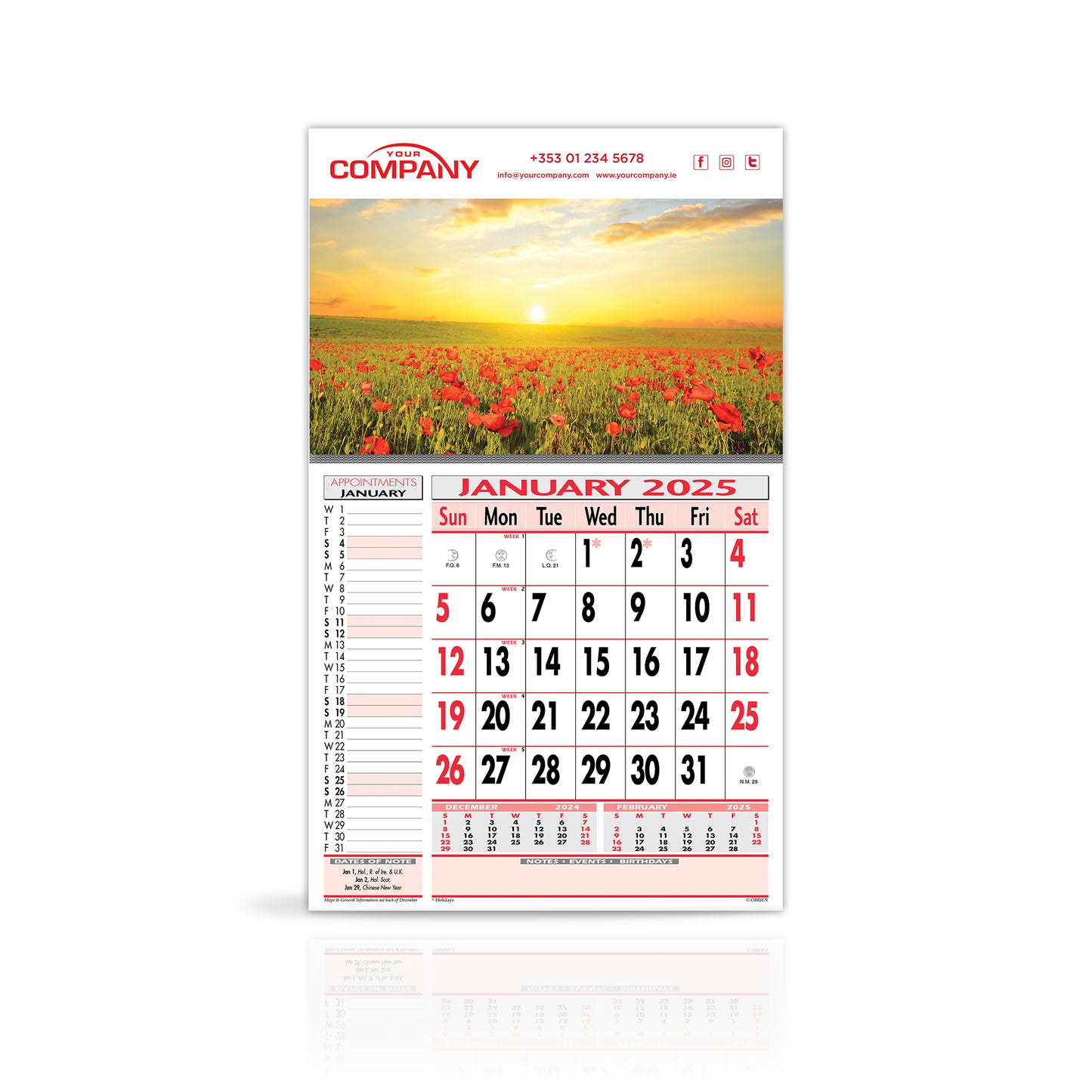 Large Pad - Sewn Custom Corporate Calendar