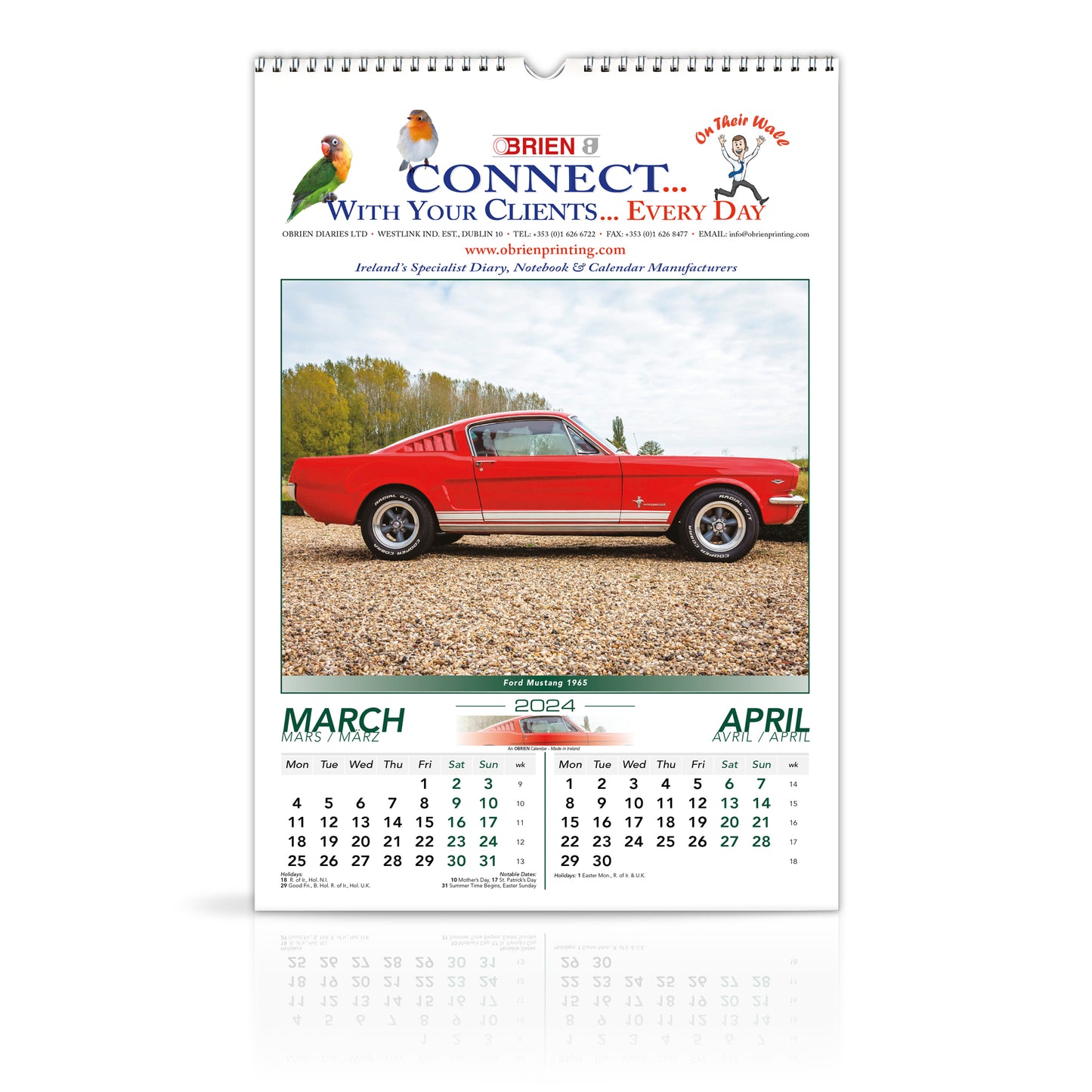 Motoring Memories - Large Wirebound Custom Corporate Calendar