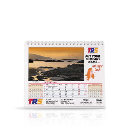 Pictorial Wirebound Desk Easel - Custom Corporate Calendar