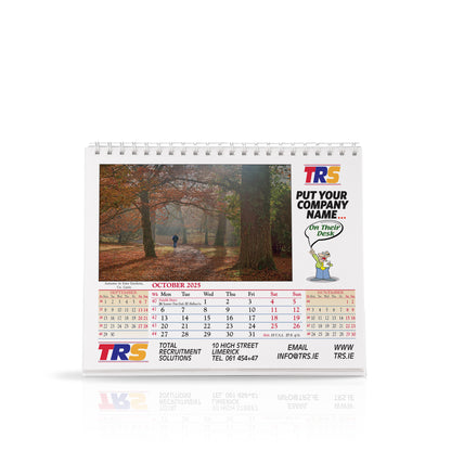 Pictorial Wirebound Desk Easel - Custom Corporate Calendar