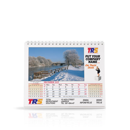 Pictorial Wirebound Desk Easel - Custom Corporate Calendar