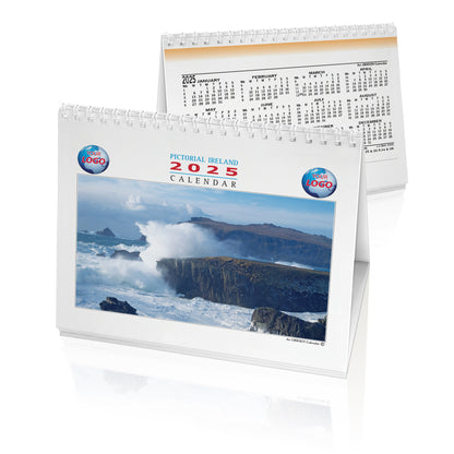 Pictorial Wirebound Desk Easel - Custom Corporate Calendar